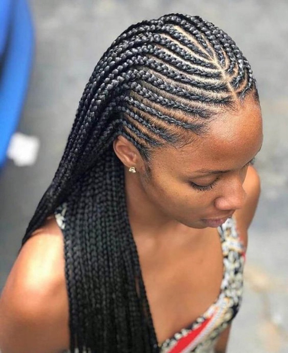 Lemonade braids styled at Ade Blessing Salon